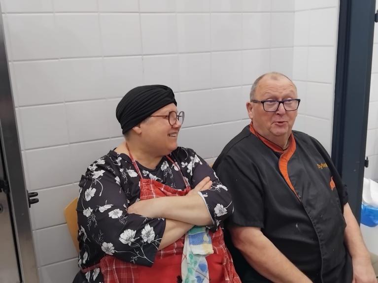 Michèle et Sylvain pour la cuisine